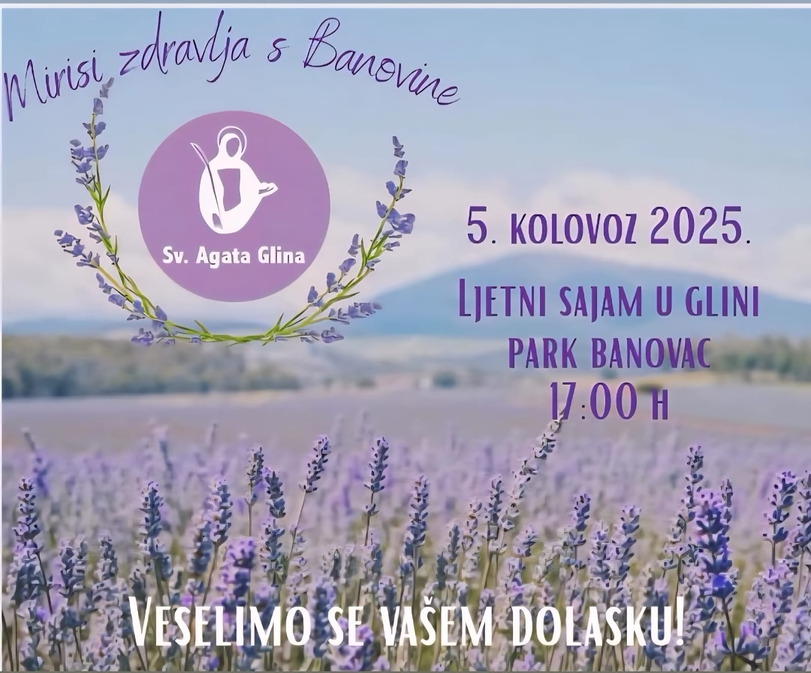 Festival lavande u Glini plakat